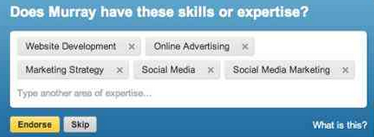 Linkedin endorsements