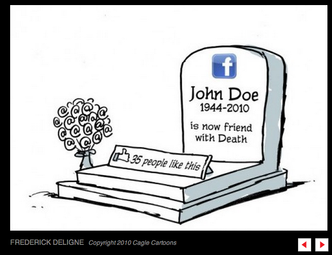 social media cartoon